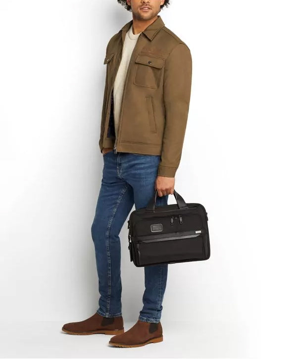 Alpha 3 - Small Screen Expandable Laptop Brief - Black