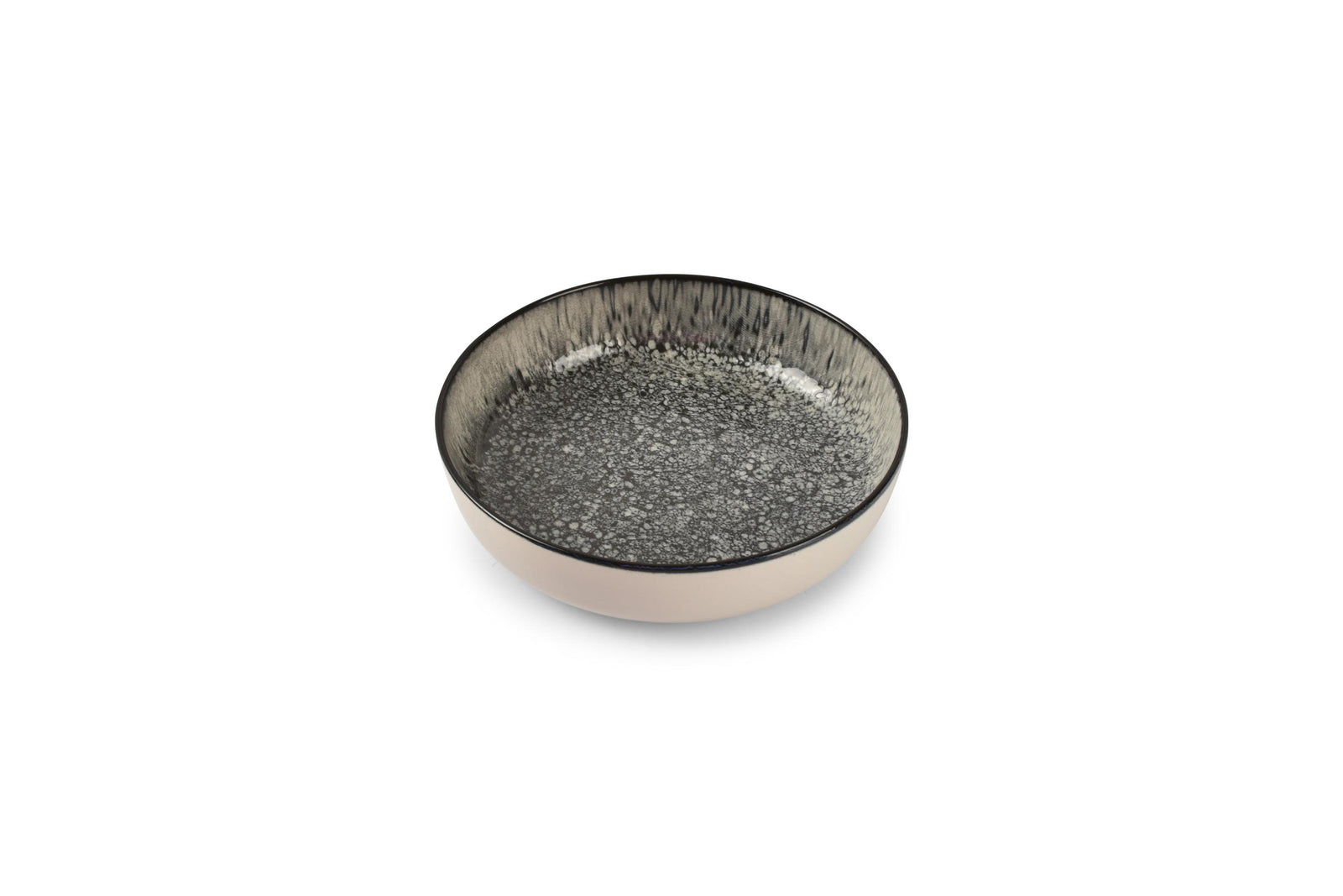 Ona - Assiette creuse 18,5xH5cm noir Gravel - set/2