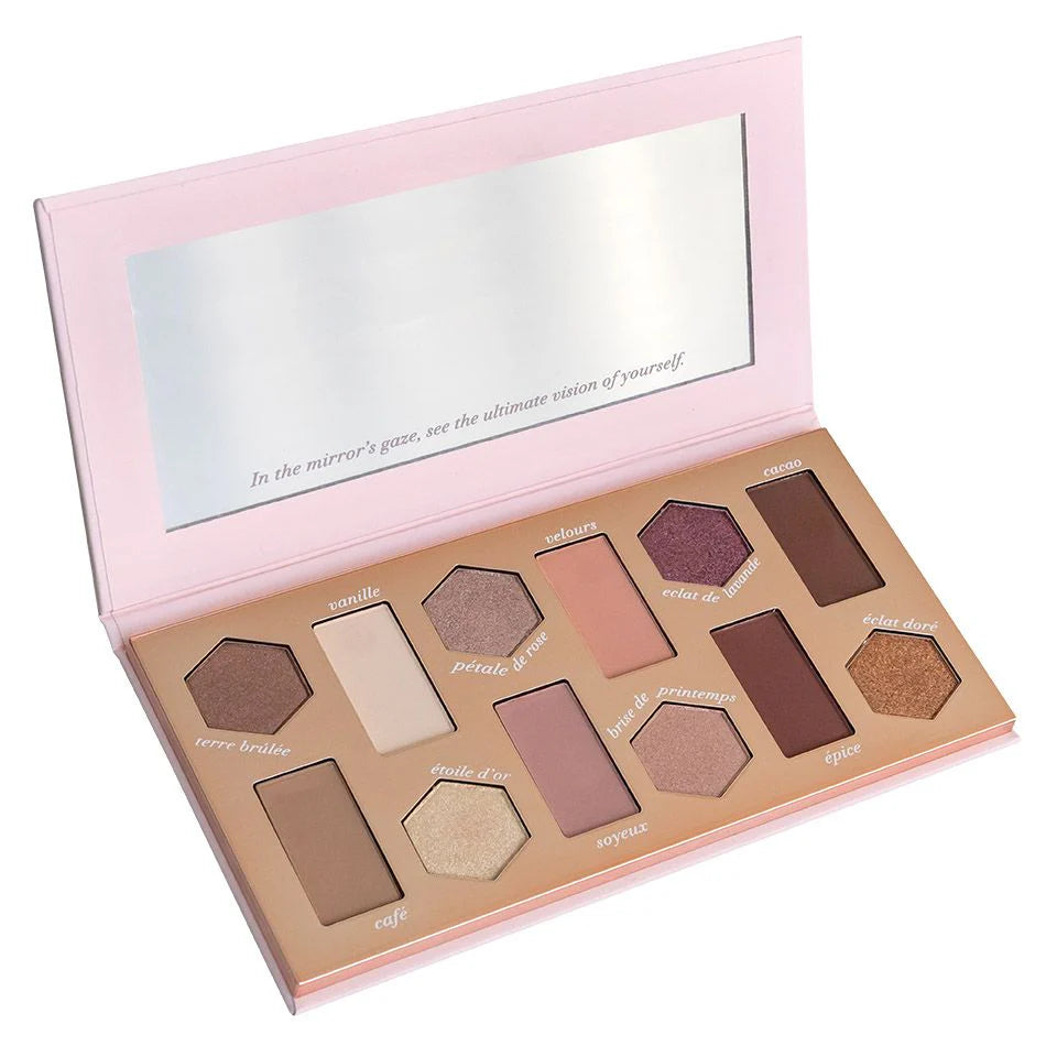 Cent Pur Cent - The Ultimate Eyeshadow Palette 1,0 + Cent Pur Cent Flat Creamy Eyeshadow Brush 18