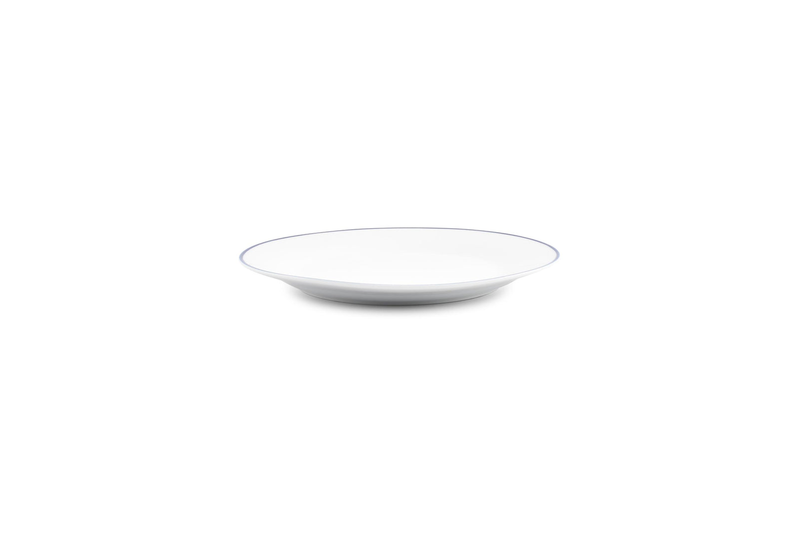 S&P - Basic White Assiette plate 20cm blue rim Basic White - 1 SET - 6 pièces