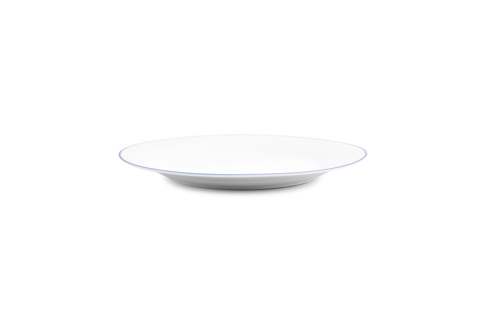 S&P - Basic White Assiette plate 27cm blue rim Basic White - 1 SET - 6 pièces