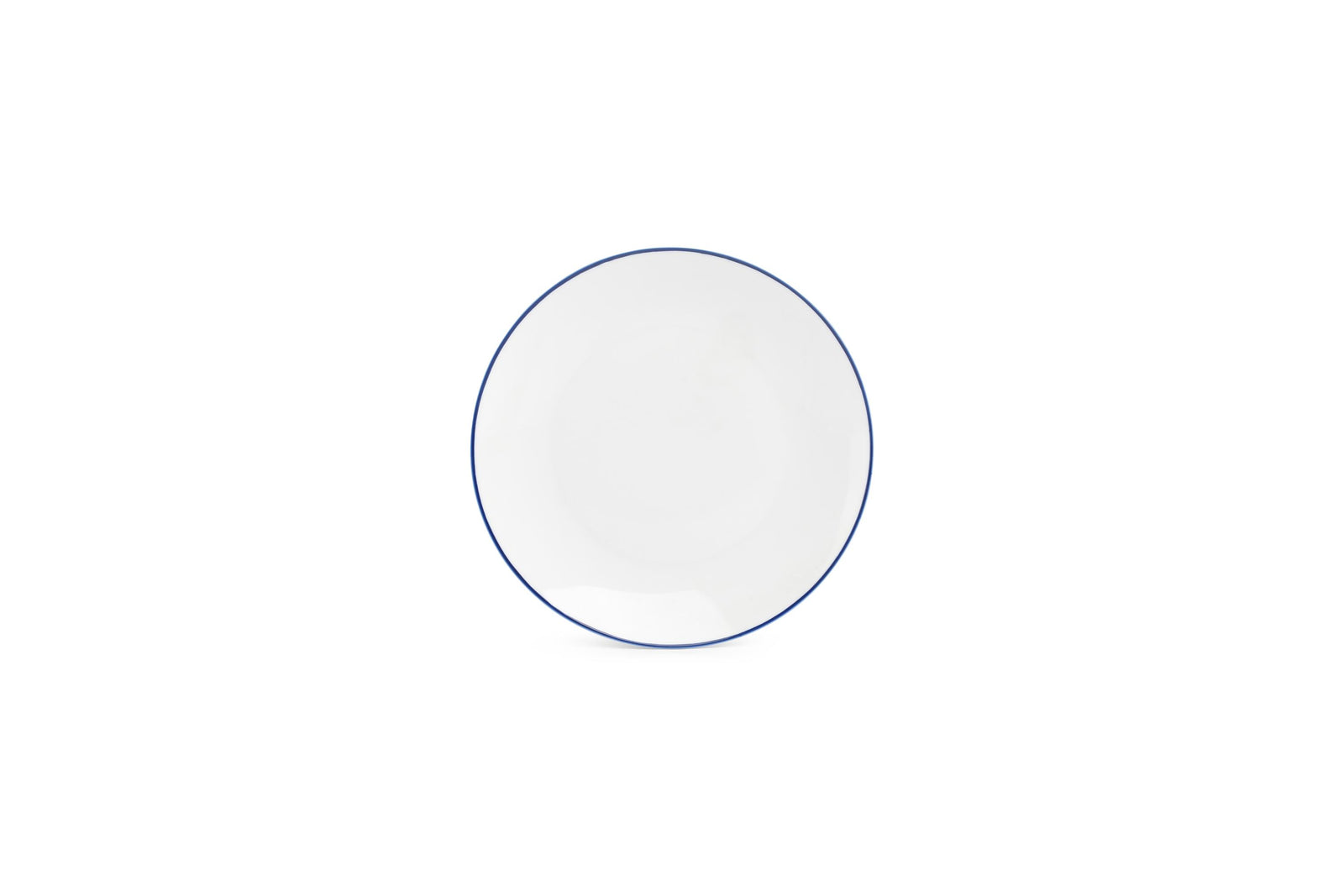 S&P - Basic White Assiette plate 20,5cm coupe blue rim Basic White - 1 SET - 6 pièces