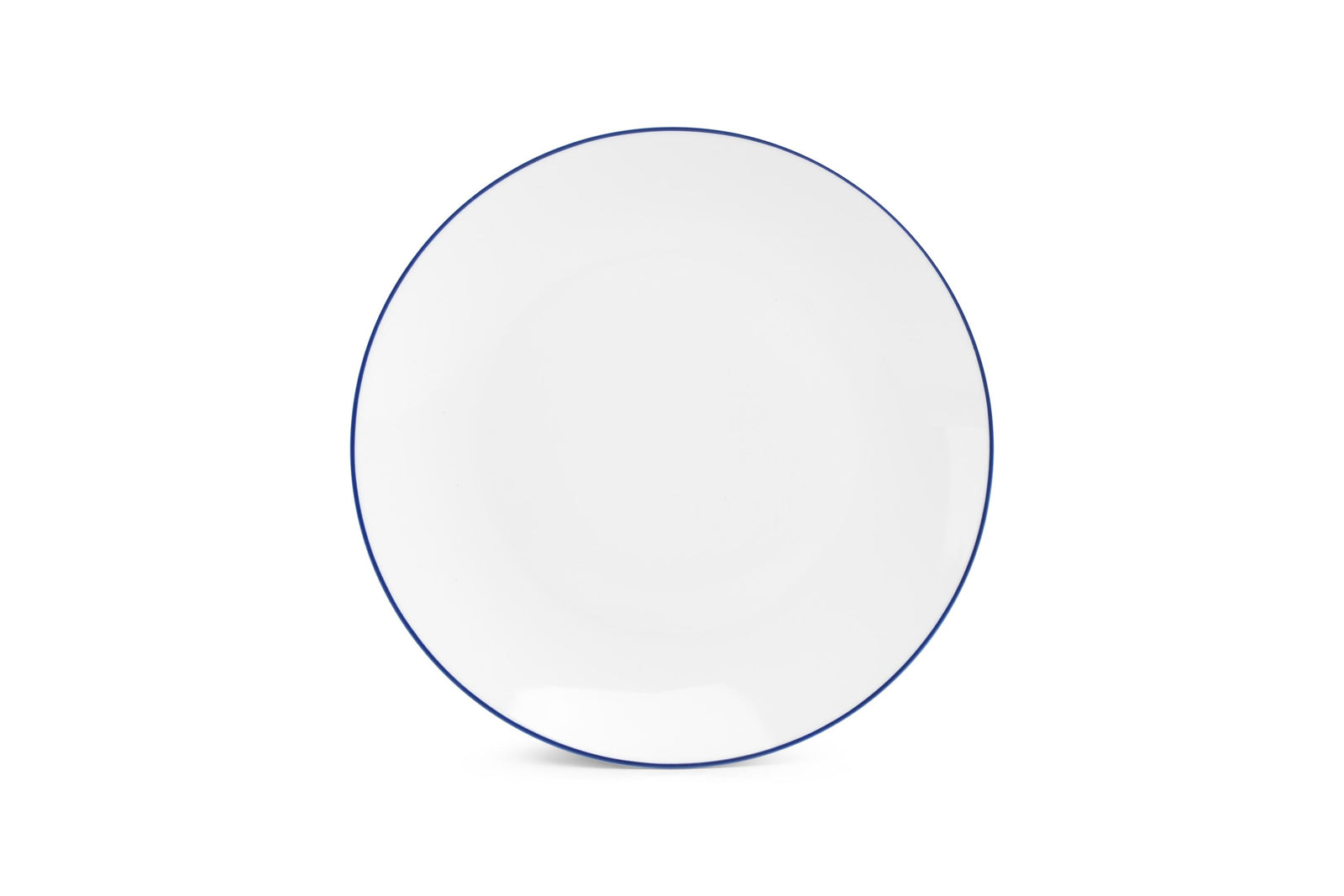 S&P - Basic White Assiette plate 26,5cm coupe blue rim Basic White - 1 SET - 6 pièces