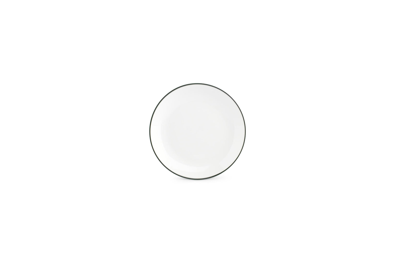S&P - Basic White Assiette plate 15cm coupe green rim Basic White - 1 SET - 6 pièces