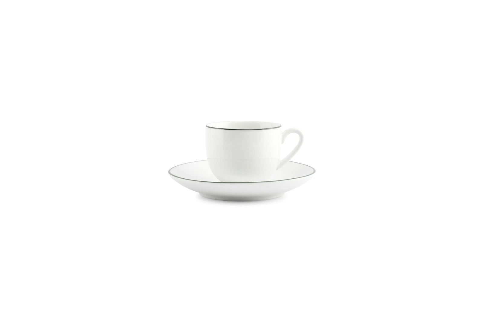 S&P - Basic White Tasse à moka 10cl green rim Basic White - 1 SET - 6 pièces