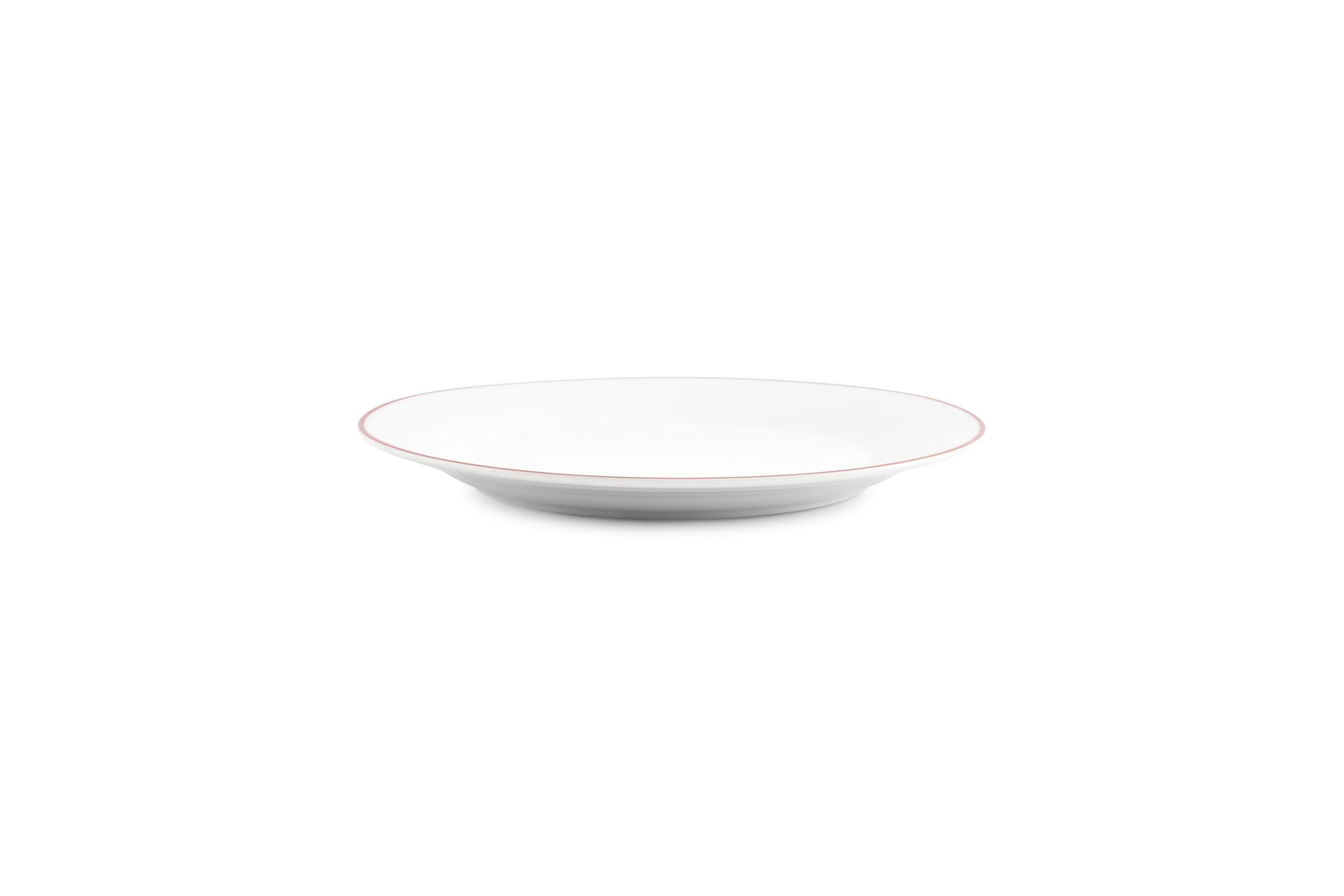 S&P - Basic White Assiette plate 20cm burgundy rim Basic White - 1 SET - 6 pièces