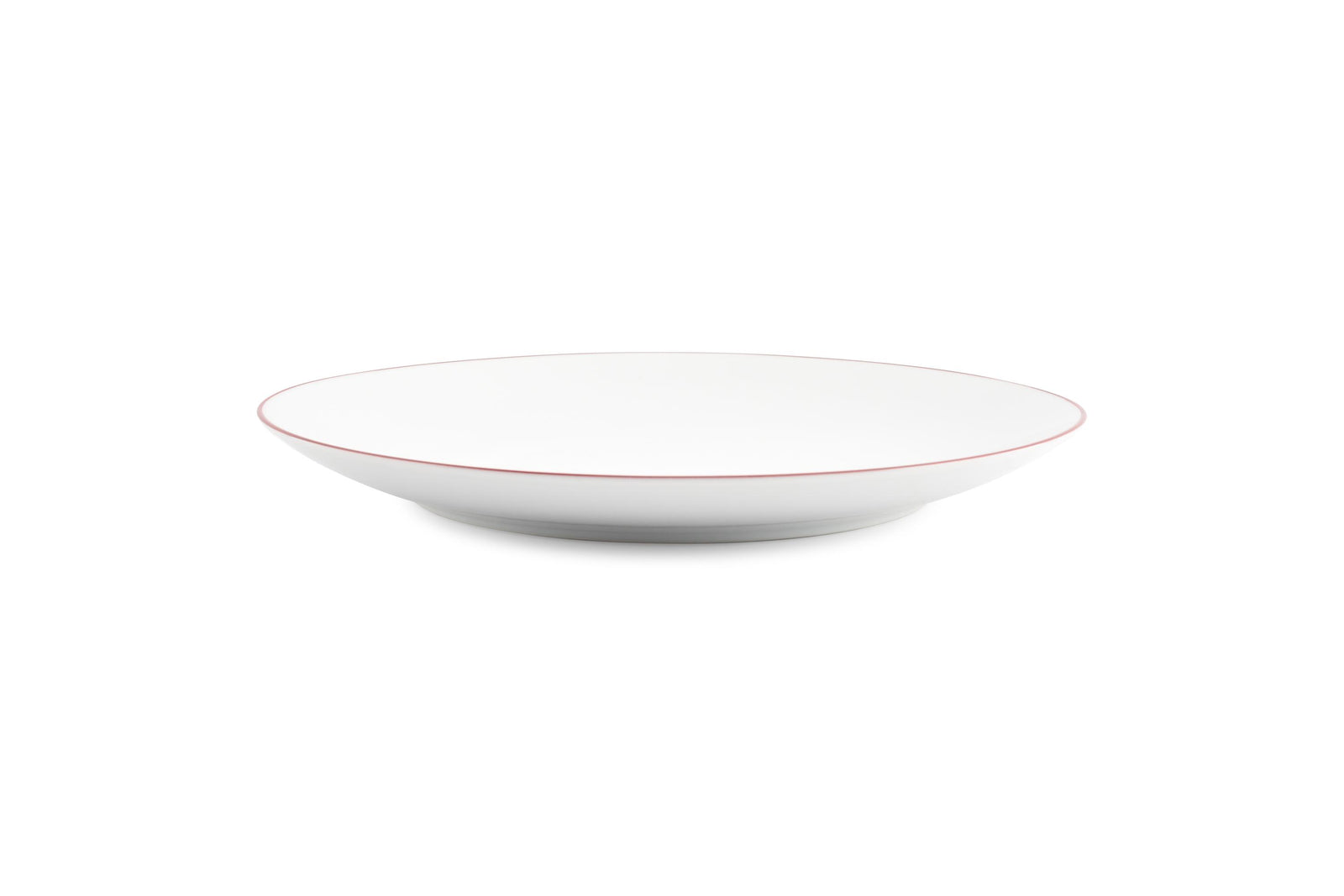 S&P - Basic White Assiette plate 26,5cm coupe burgundy rim Basic White - 1 SET - 6 pièces