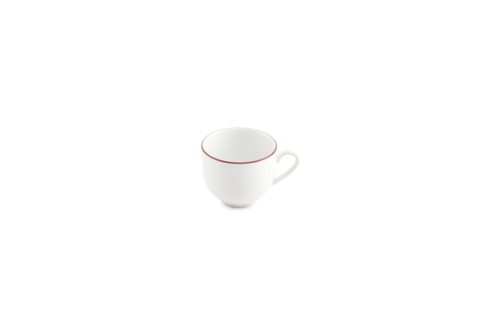 S&P - Basic White Tasse à moka 10cl burgundy rim Basic White - 1 SET - 6 pièces