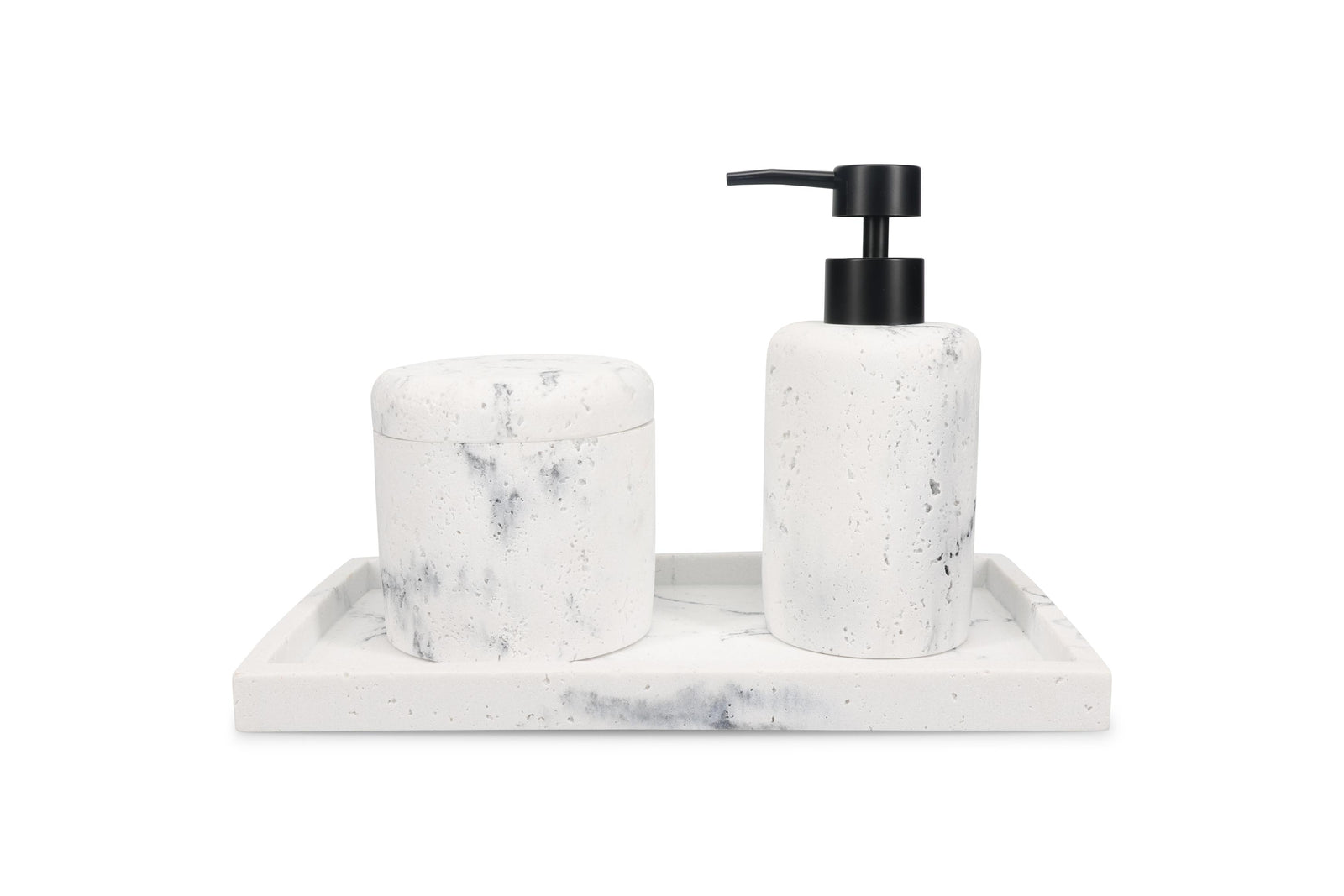 S&P - Pot de stockage 9,5xH9,5cm marble white Suds