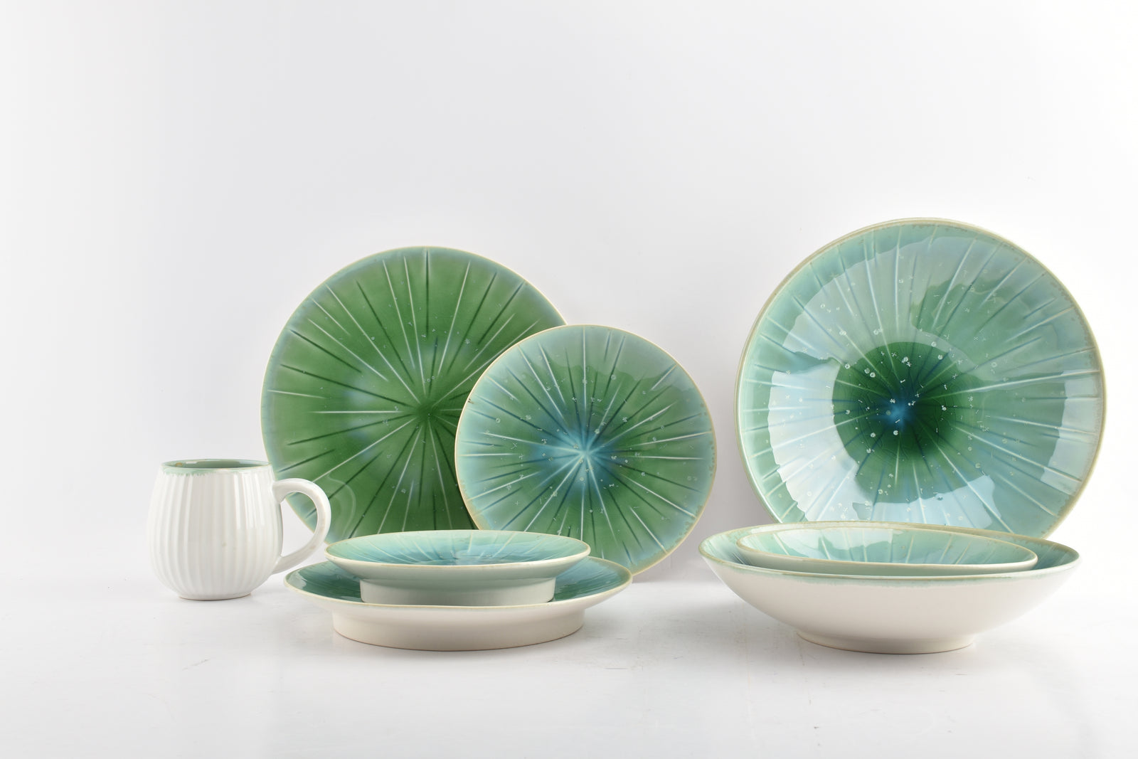 S&P - Assiette plate 28cm turquoise Eclipse - 1 SET - 4 pièces