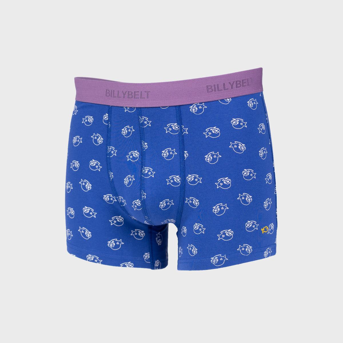 Boxer en coton bio - Billycool - Bleu