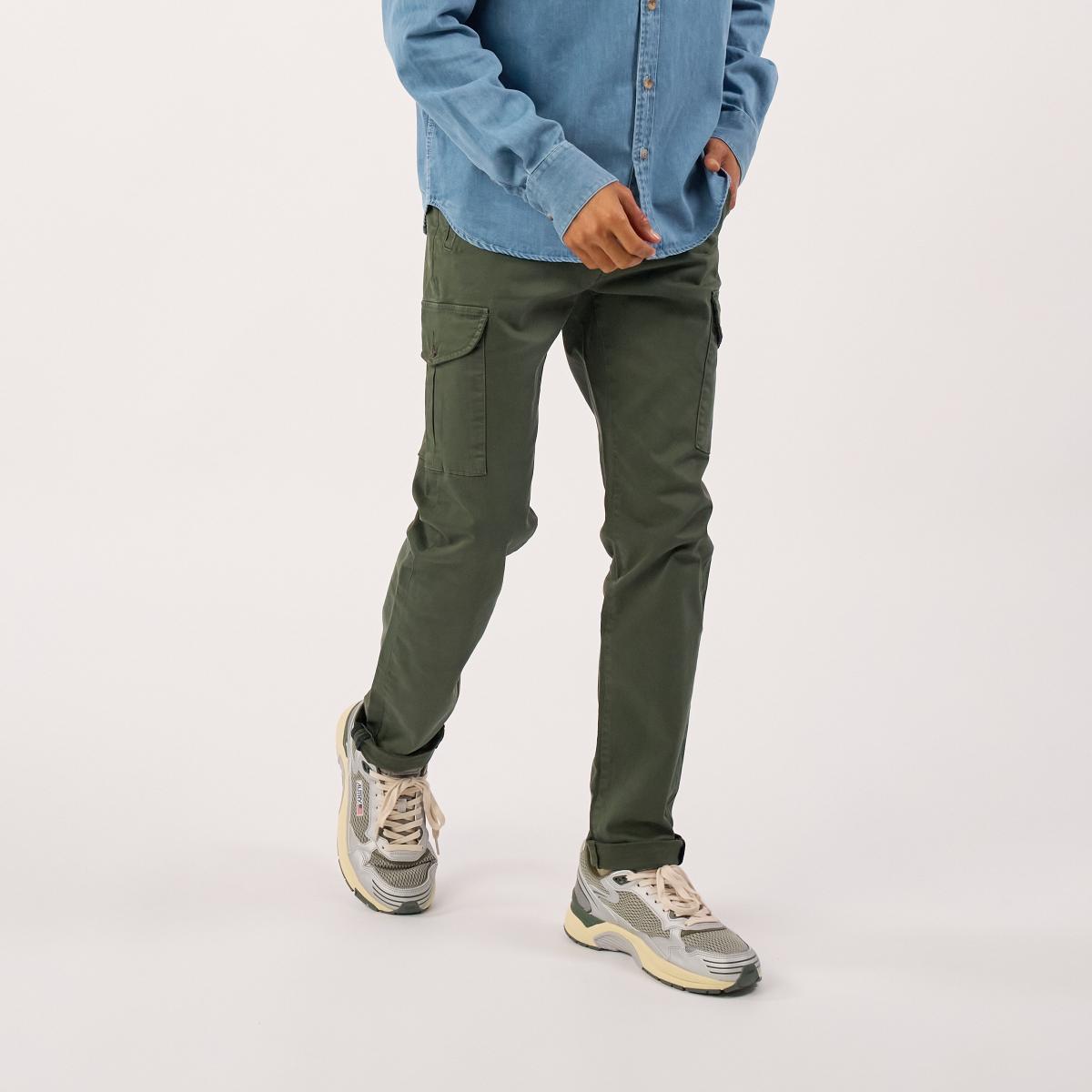 Pantalon cargo - Vert foncé