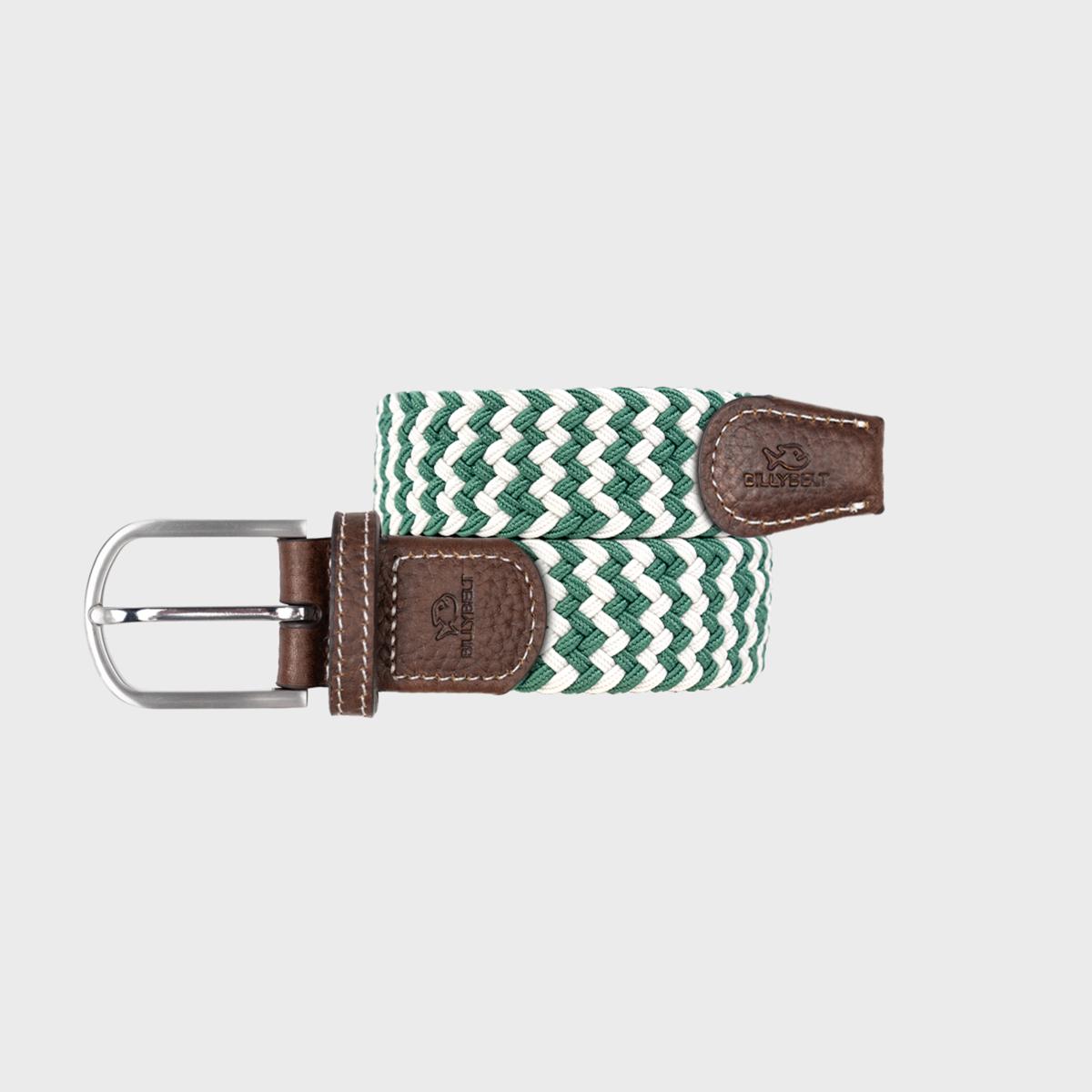 Ceinture tressée élastique multicolore - Alaskan - Vert