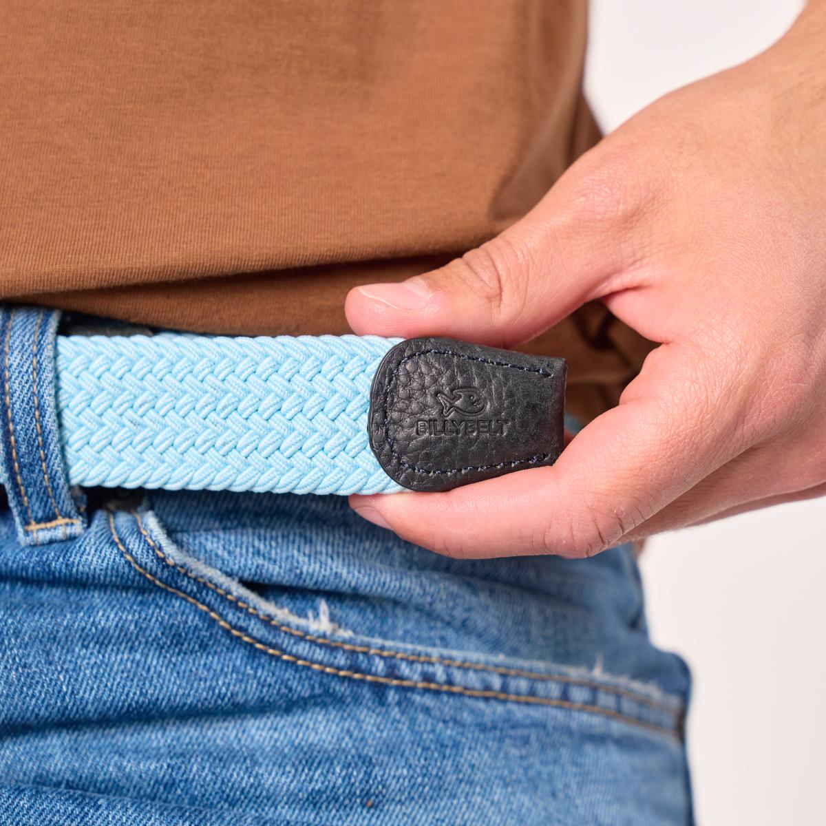 Ceinture tressée unie - Serenity - Bleu