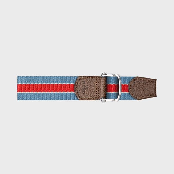 Ceinture sangle multicolore - Bleu ciel et rouge