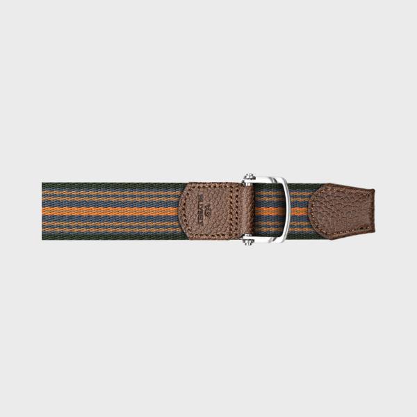 Ceinture sangle multicolore - Orange, bleu et vert