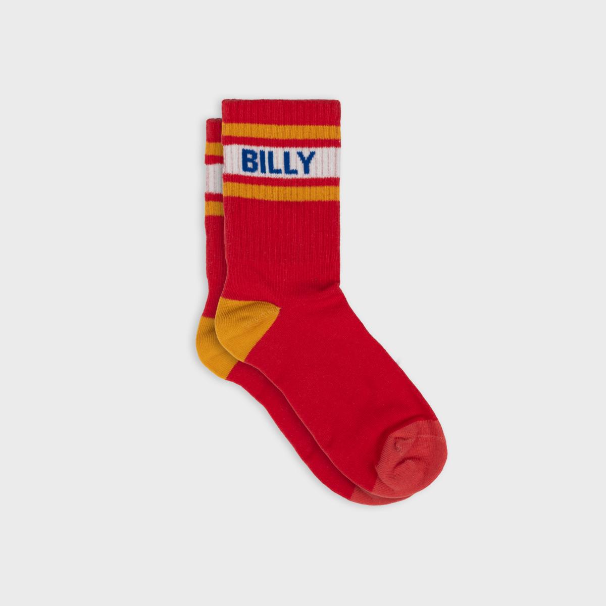 Chaussettes rétro en coton Tennis - Rouge et écru