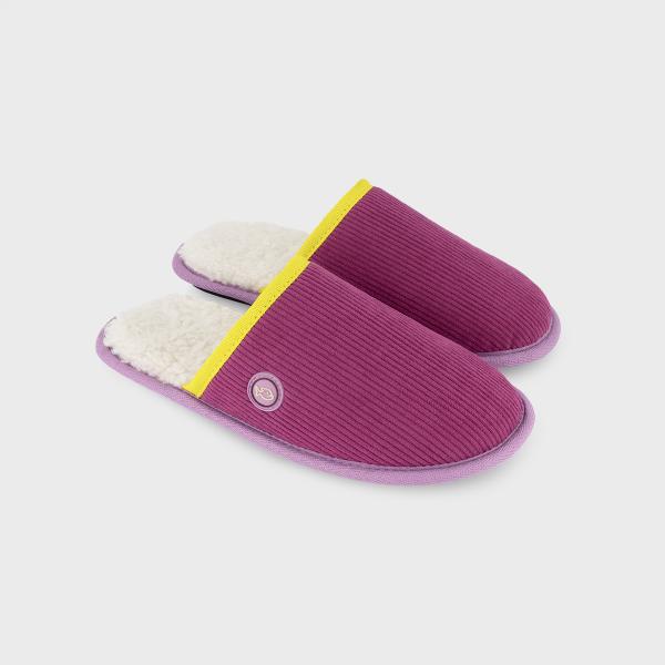 Chaussons en velours - Rose