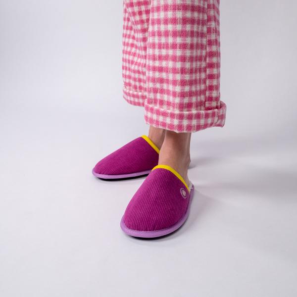 Chaussons en velours - Rose