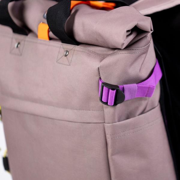 Sac à dos Roll top - Taupe - Marron