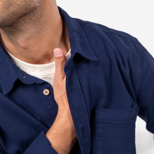 Surchemise en denim - Marine - Bleu