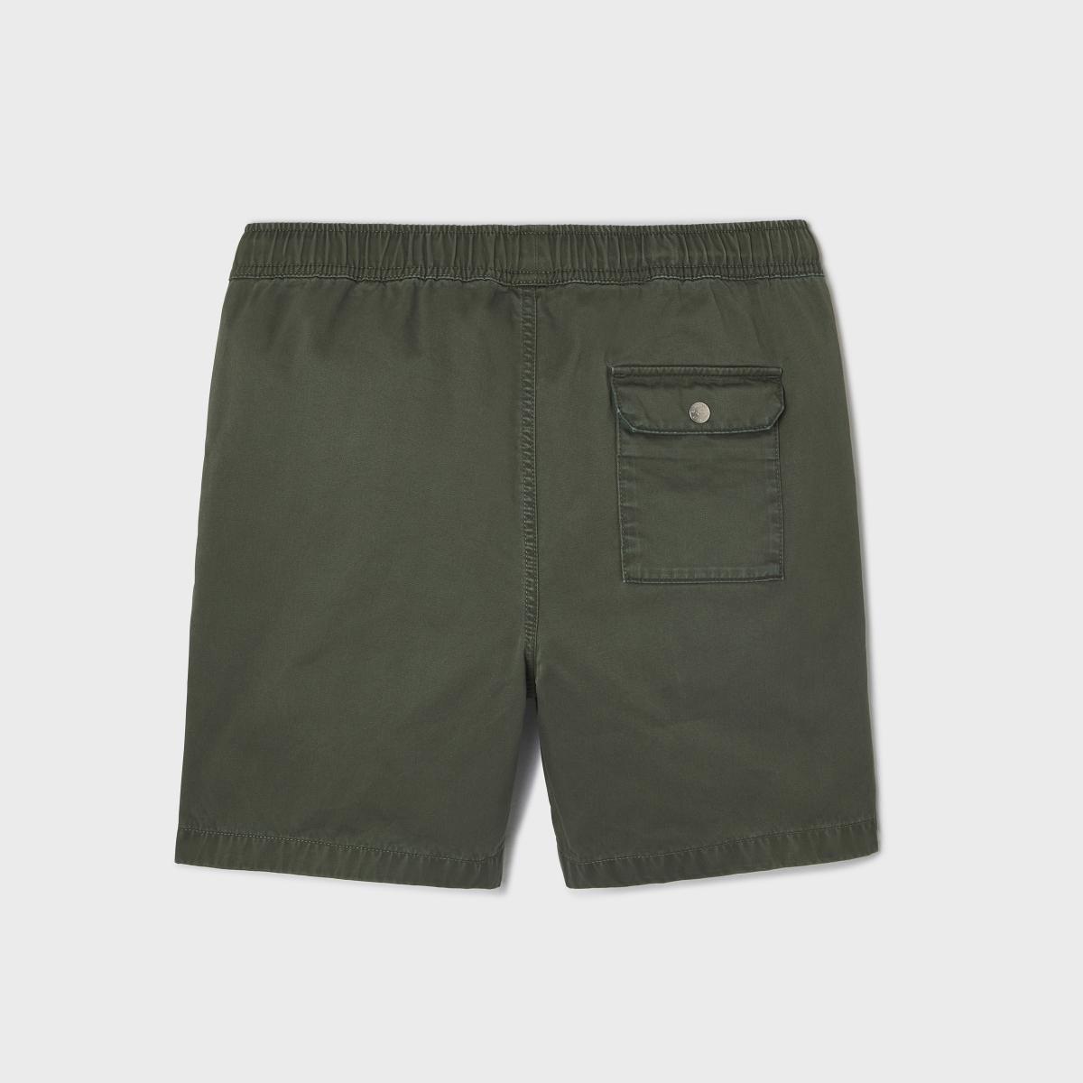 Short en coton - kaki - Vert