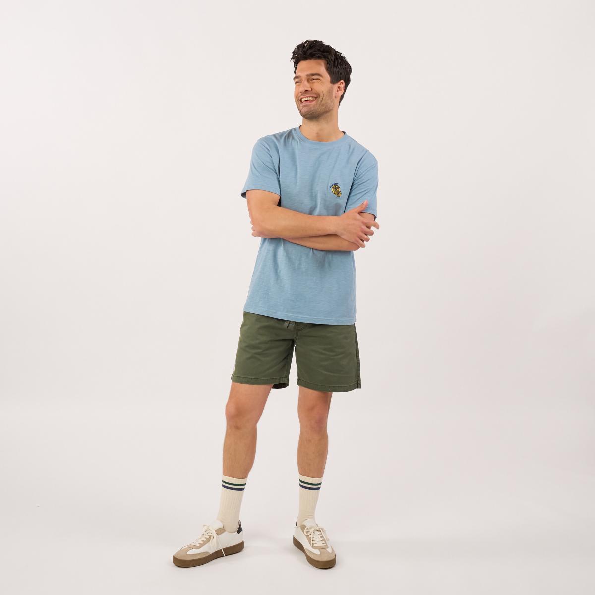 Short en coton - kaki - Vert