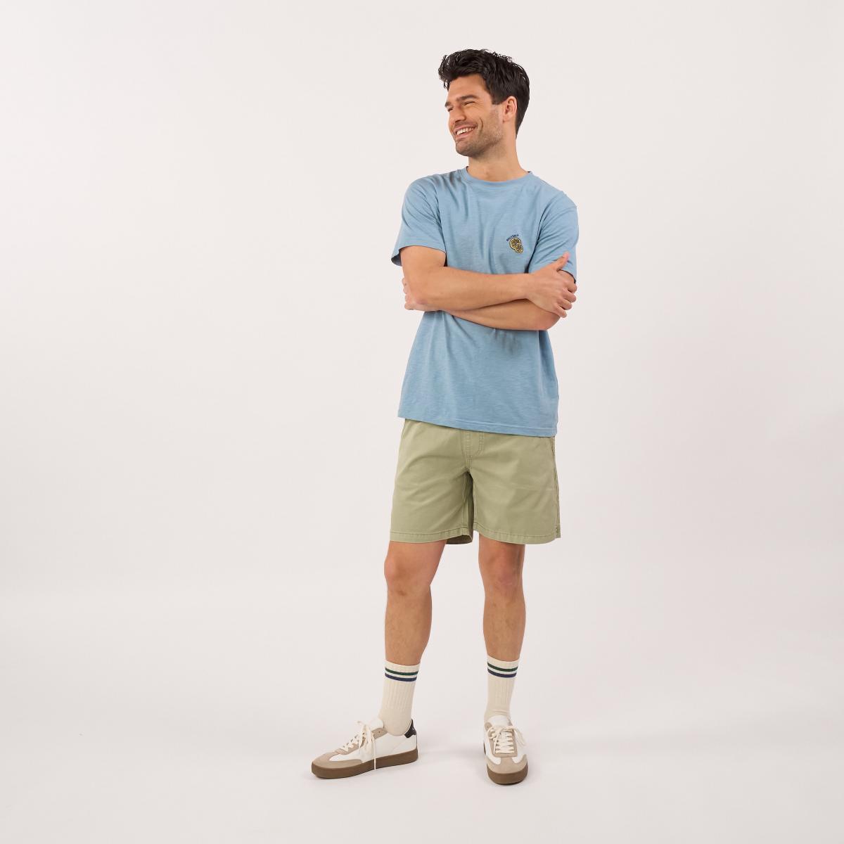 Short en coton - Vert anis