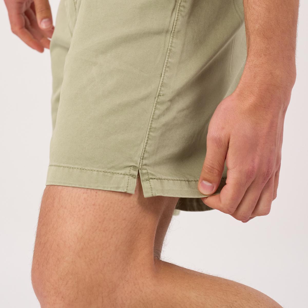 Short en coton - Vert anis