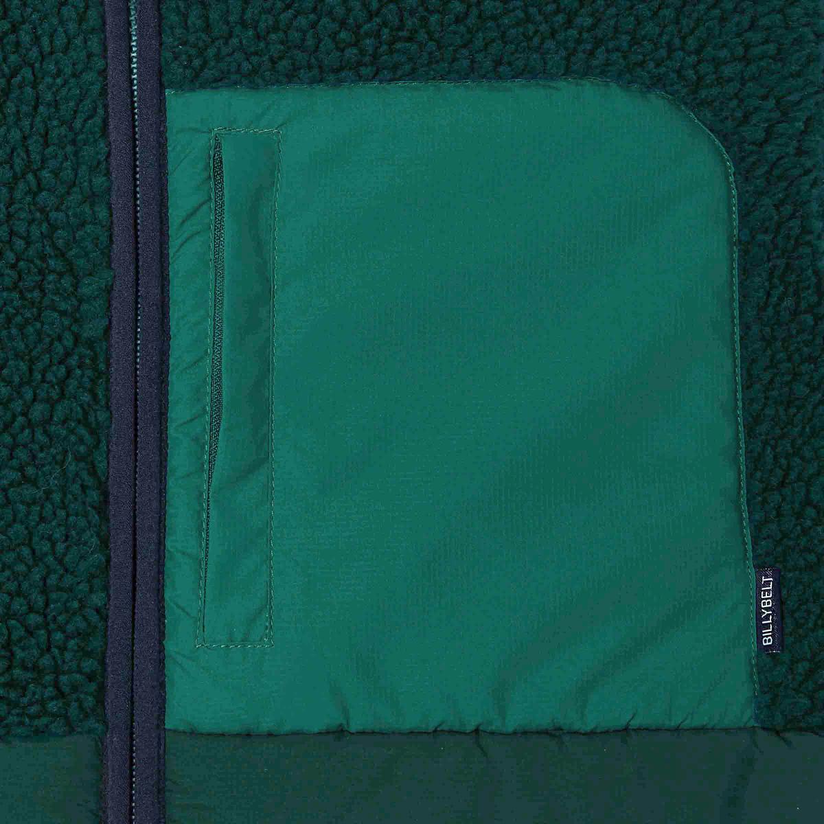 Veste bi-matières sans manches - Noir et vert