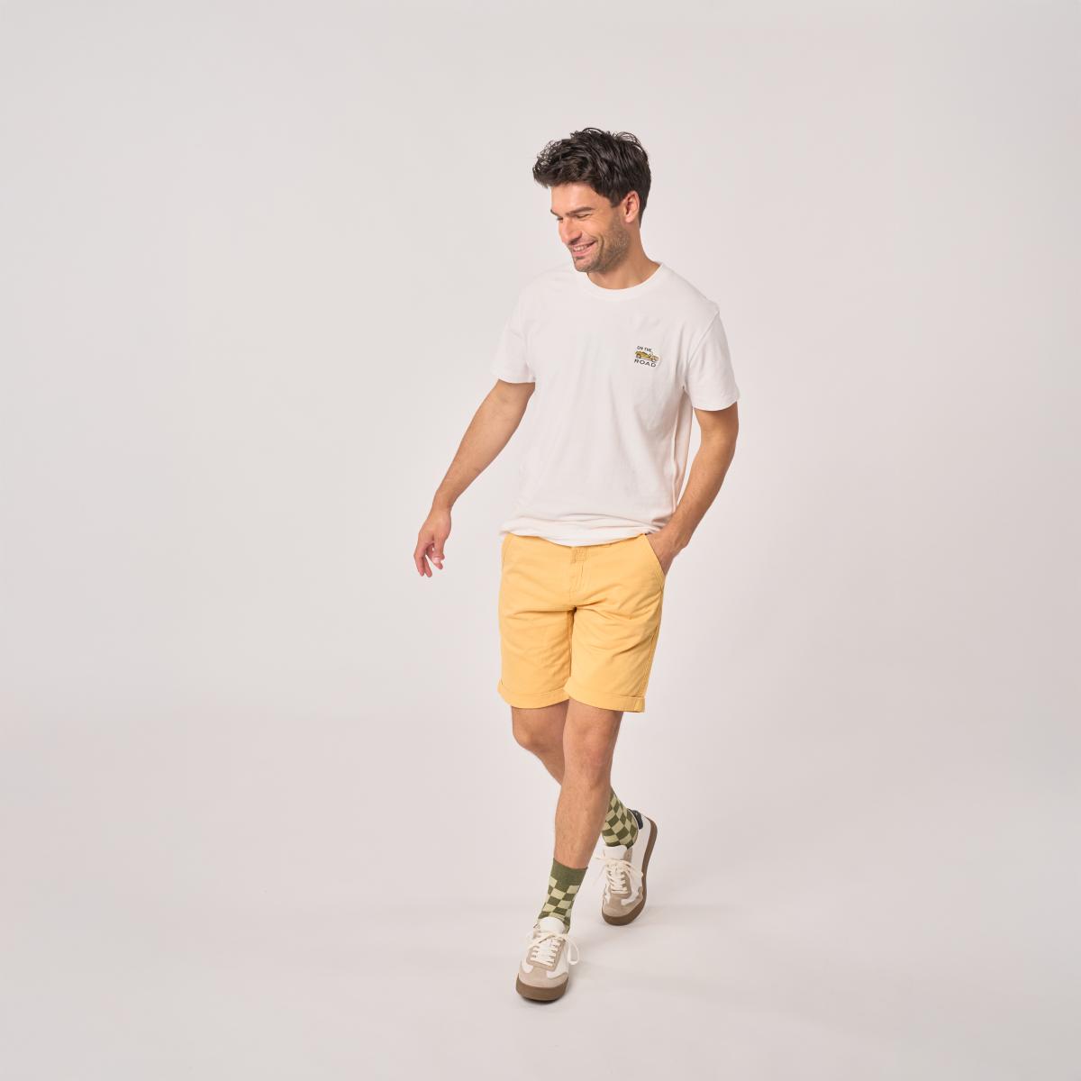 Bermuda en 100% coton bio - Ocre - Jaune