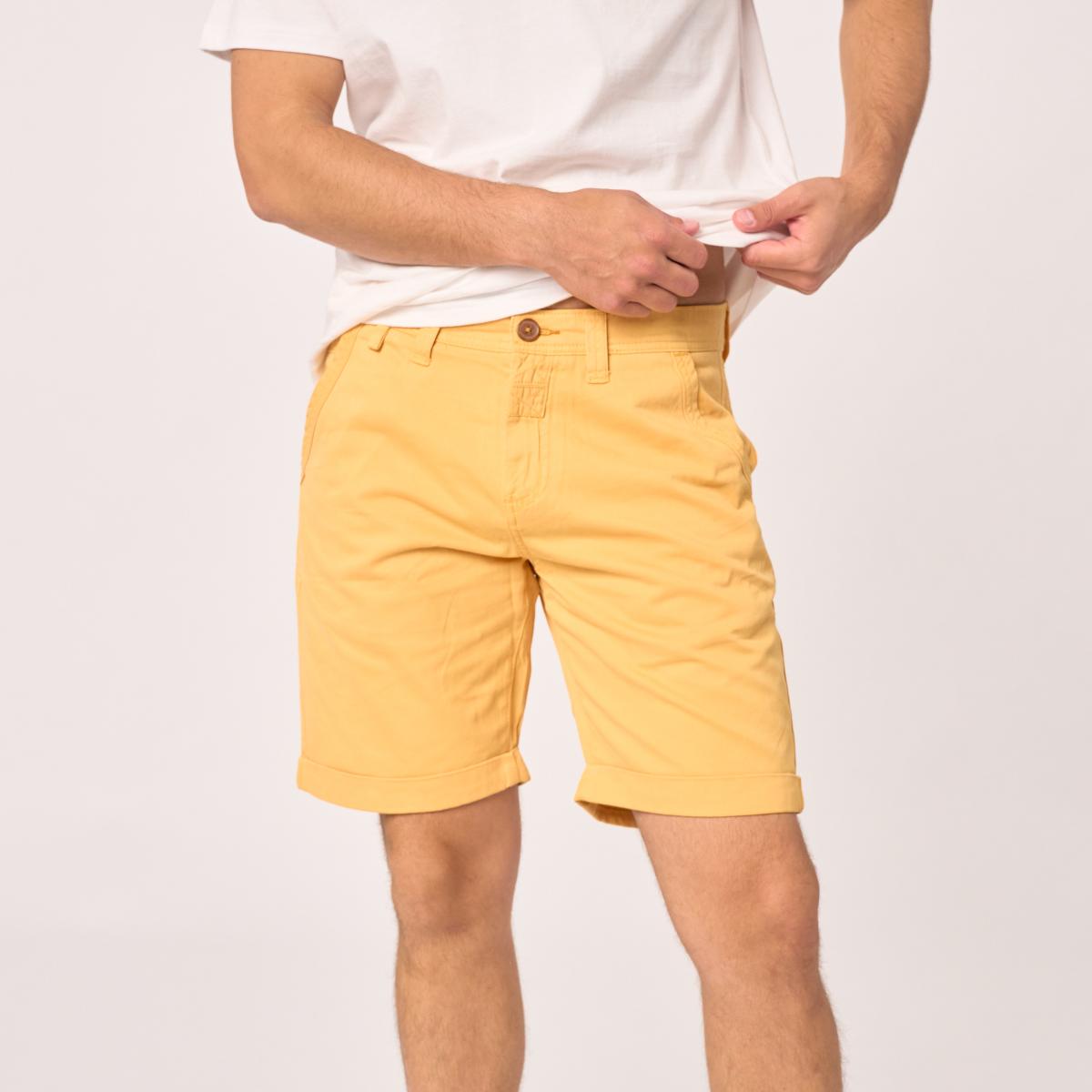 Bermuda en 100% coton bio - Ocre - Jaune