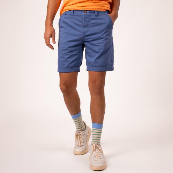 Bermuda en 100% coton bio - Bleu clair