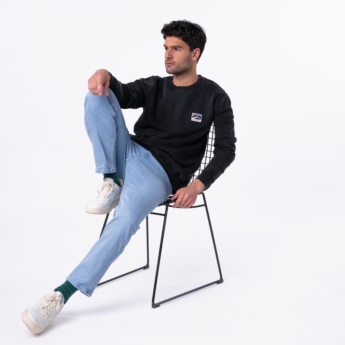 Sweat en 100% coton bio BILLYCLUB - Gris foncé