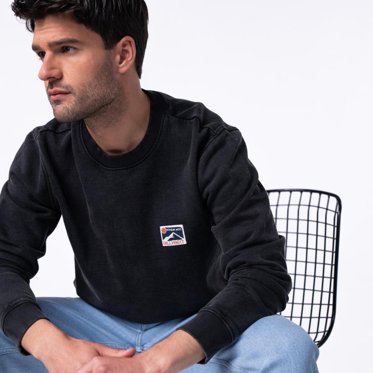 Sweat en 100% coton bio BILLYCLUB - Gris foncé
