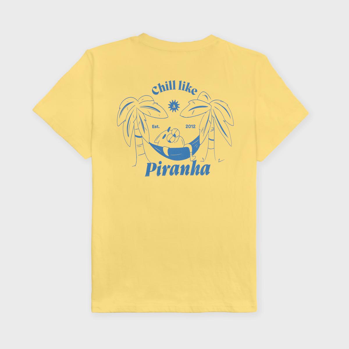 T-shirt en 100% coton bio BILLY - Jaune, imprimé Billy