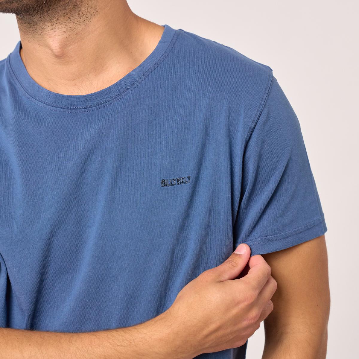 T-shirt en 100% coton bio garment dye - Bleu marine