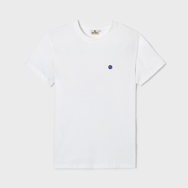 T-shirt en 100% coton bio vintage - Blanc, imprimé surfer