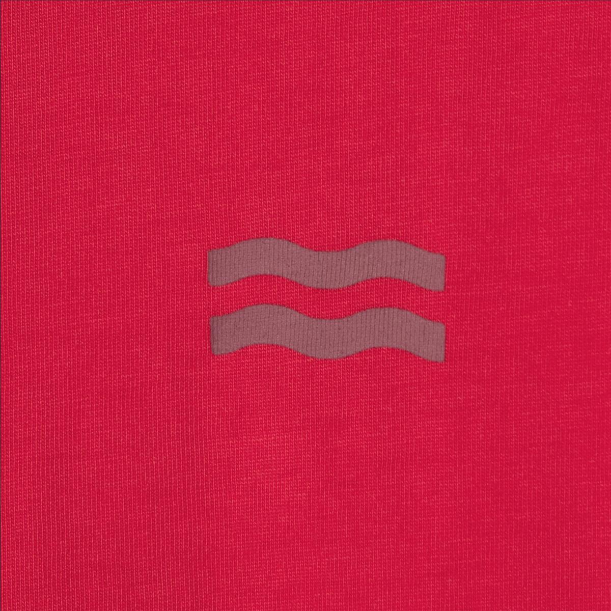 T-shirt femme en 100% coton bio - Rouge, imprimé soleil