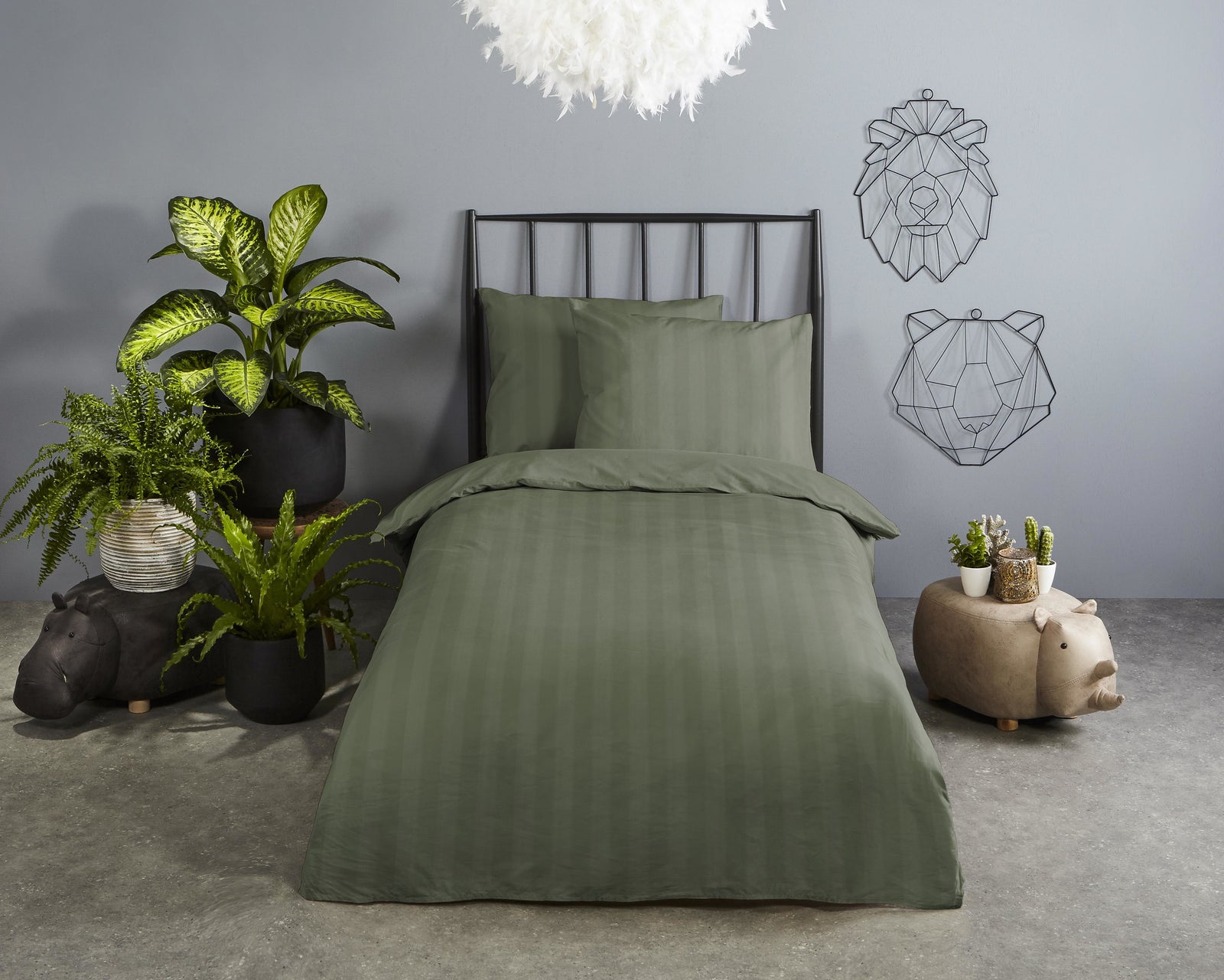 Descanso - Housse de couette - Hotel Sevilla - Olive Green