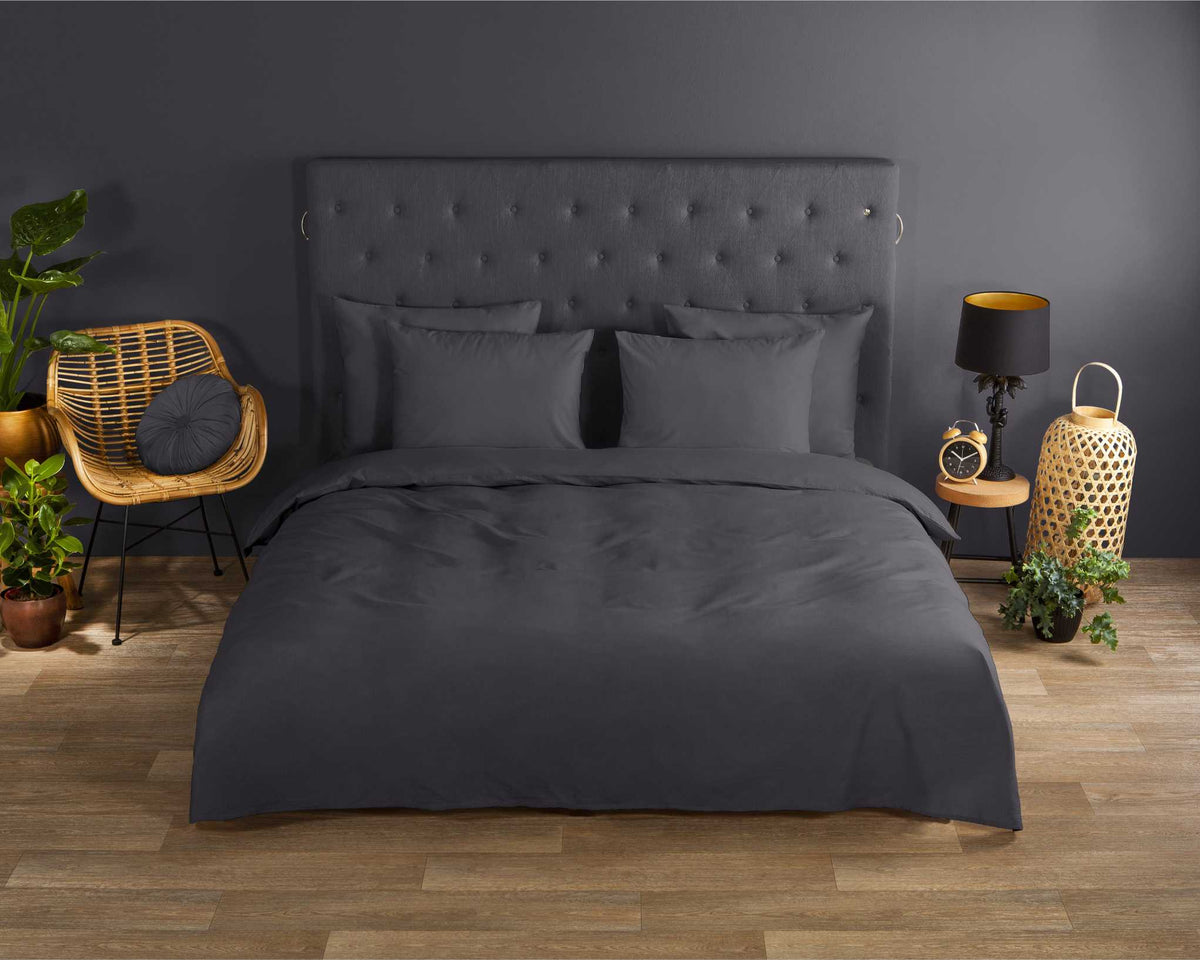 Good Morning - Housse De Couette - Uni - Anthracite