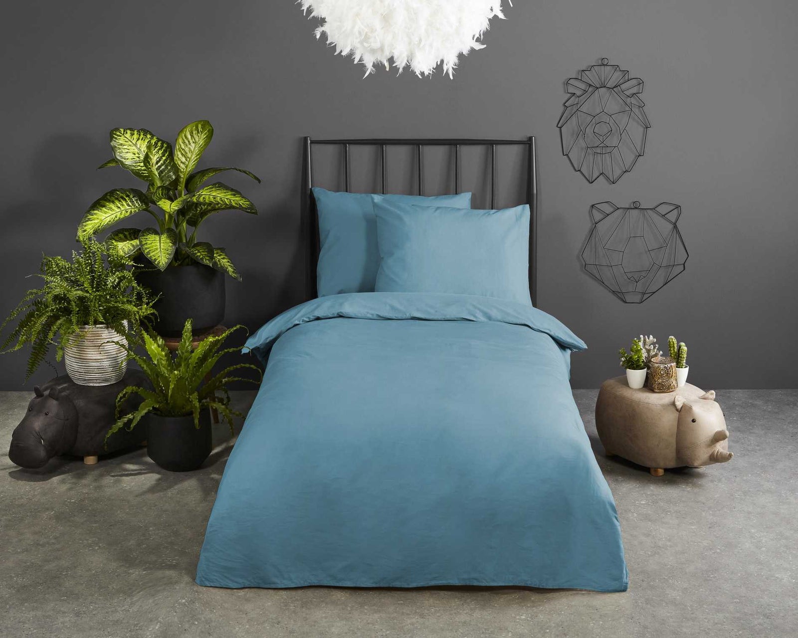 Good Morning - Housse De Couette - Uni - Adria Blue