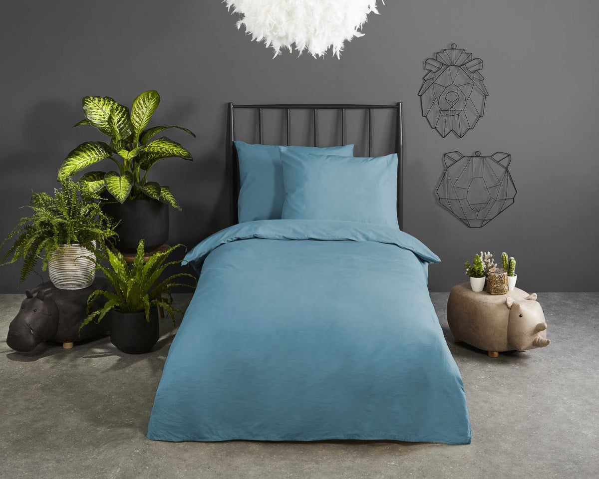 Good Morning - Housse De Couette - Uni - Adria Blue