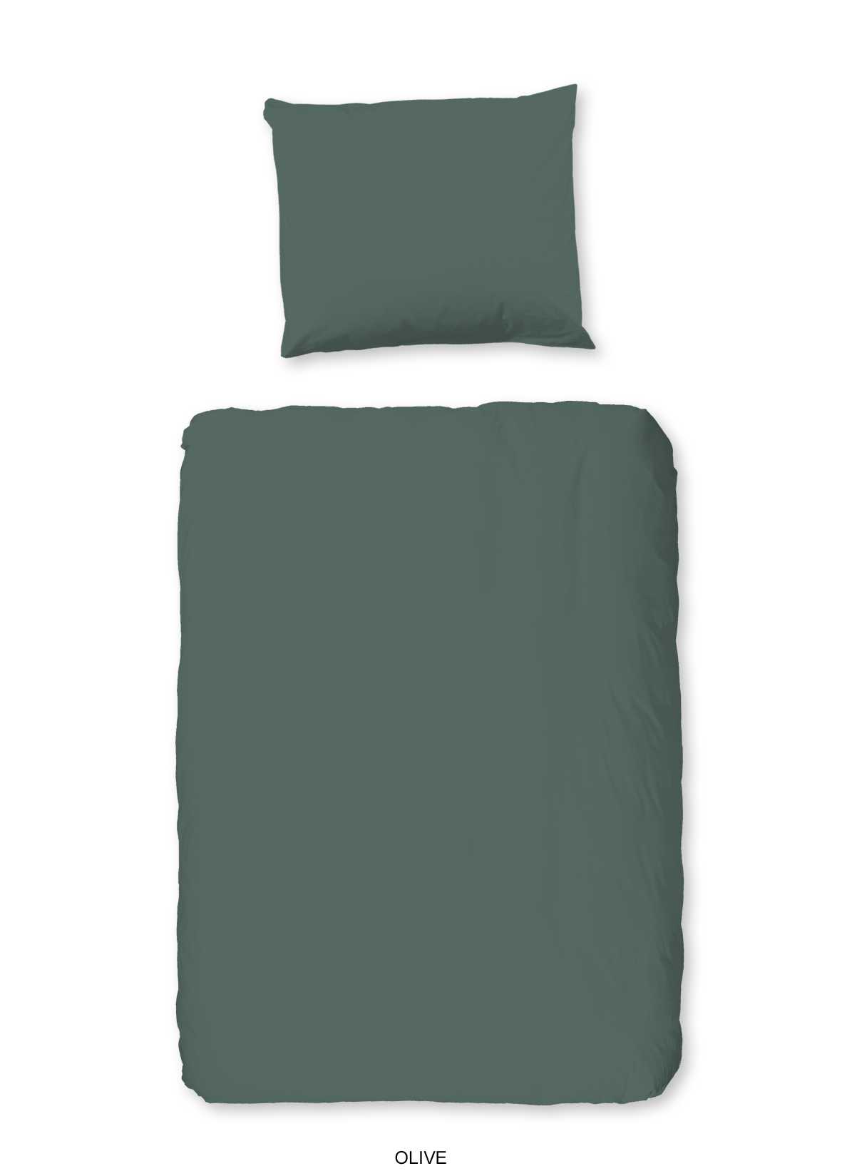 Good Morning - Housse De Couette - Uni - Olive Green