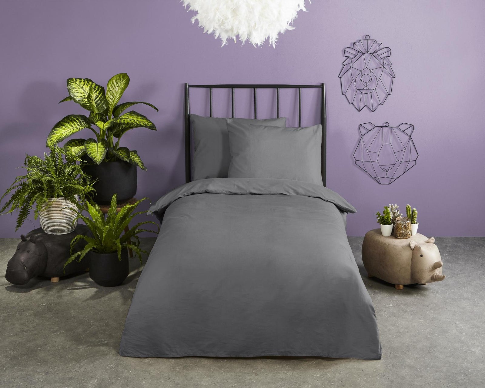 Hip - Housse De Couette - Uni - Grey