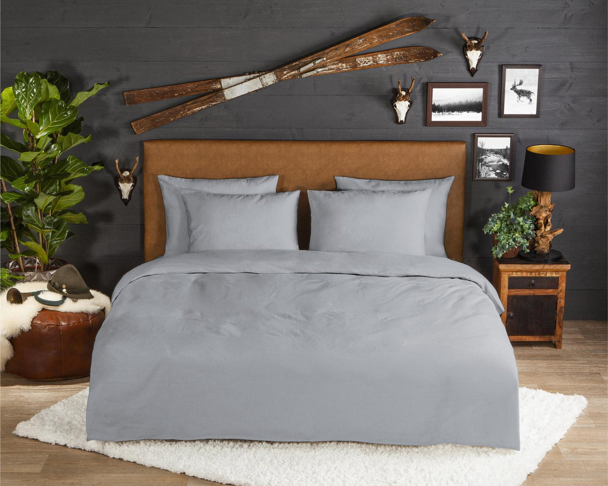 Good Morning - Housse De Couette - Uni - Silver