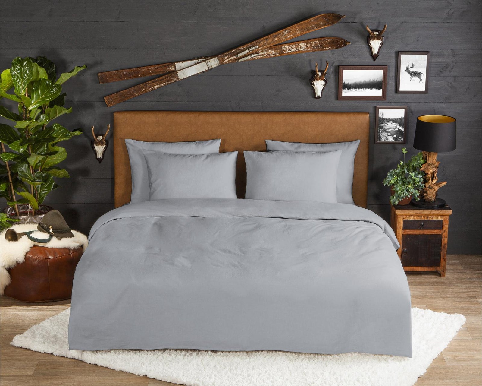 Good Morning - Housse De Couette - Uni - Silver