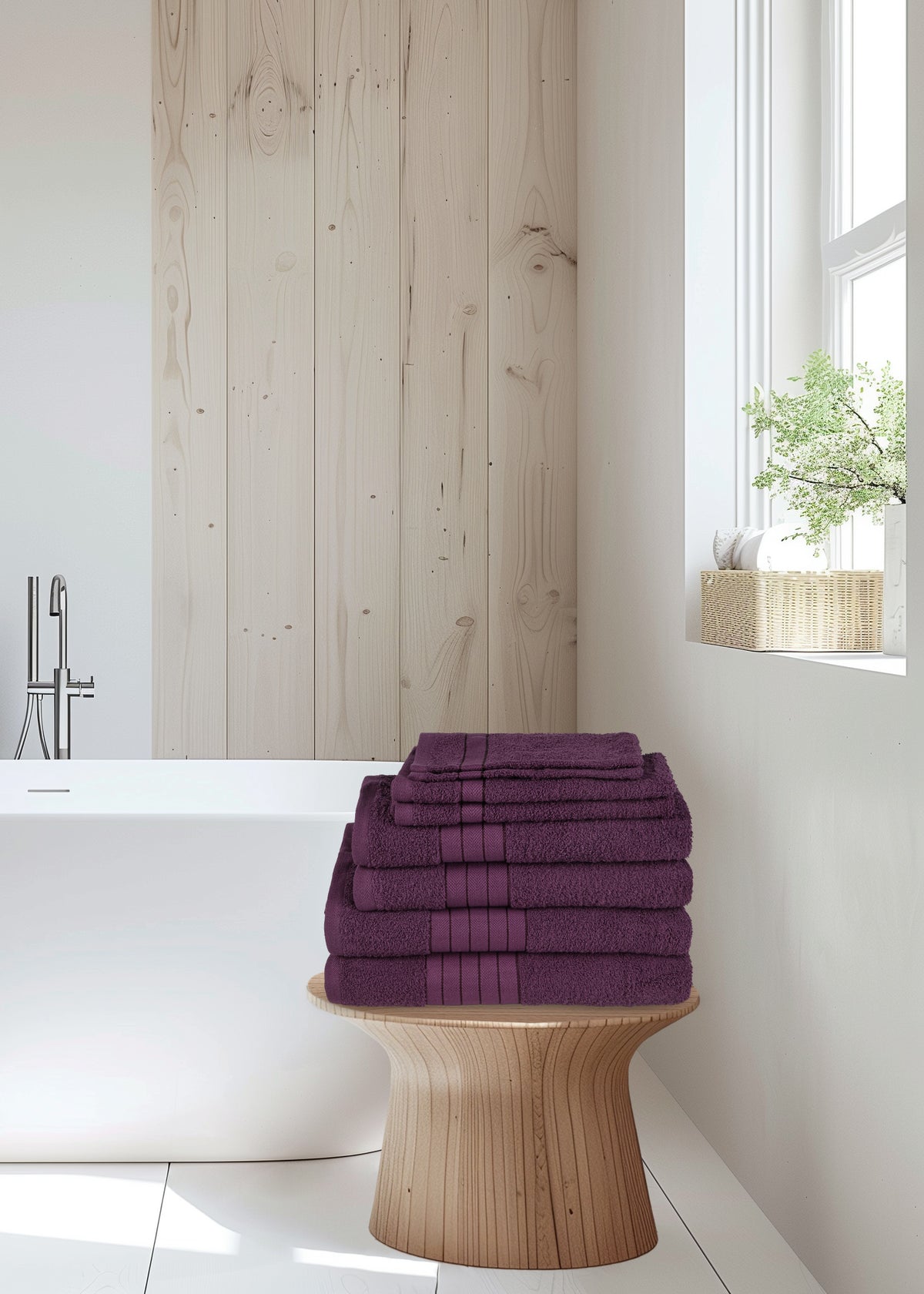 Good Morning - Uni serviette - Uni - Bordeaux