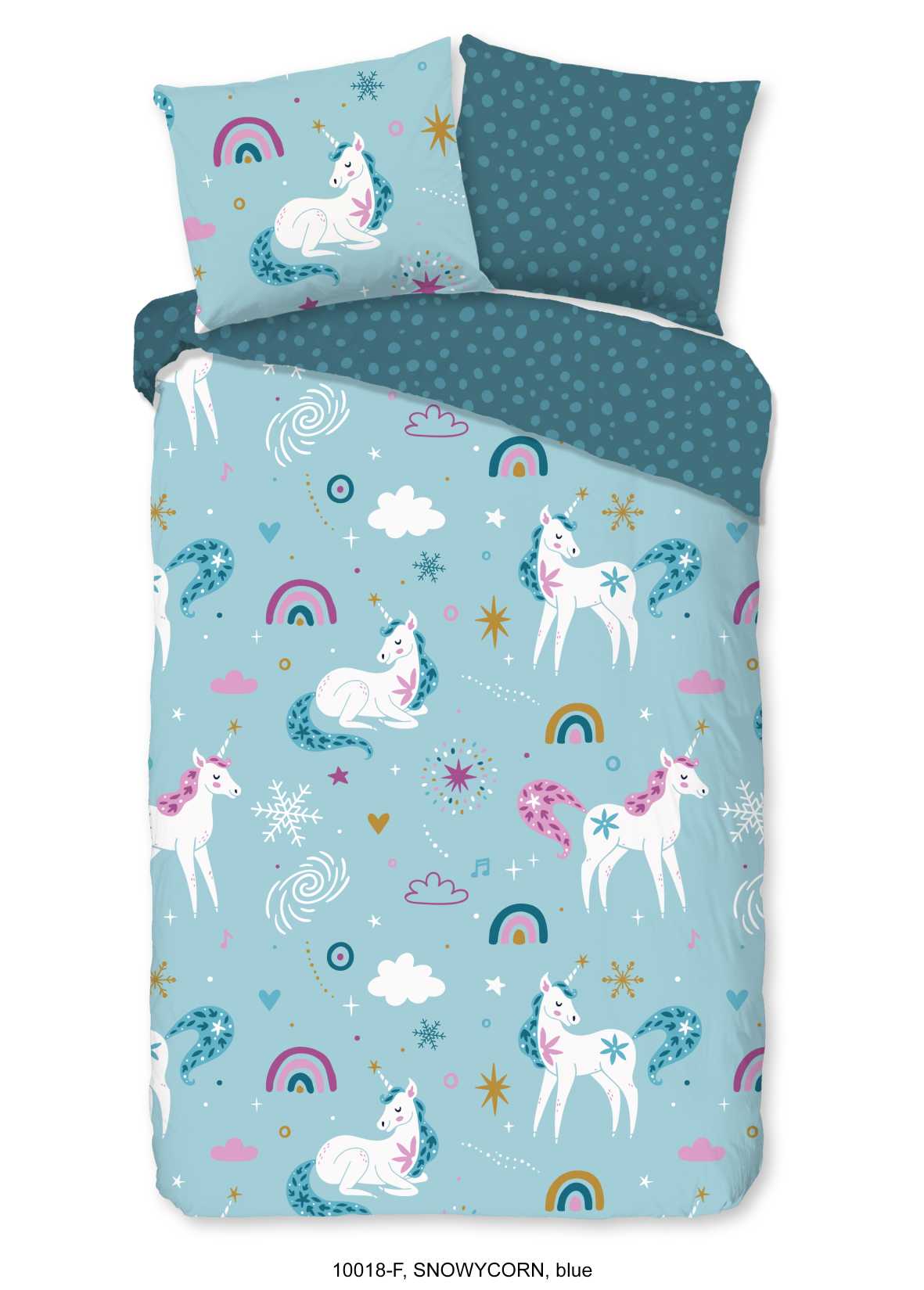 Good Morning - Housse De Couette - Snowycorn - Blue