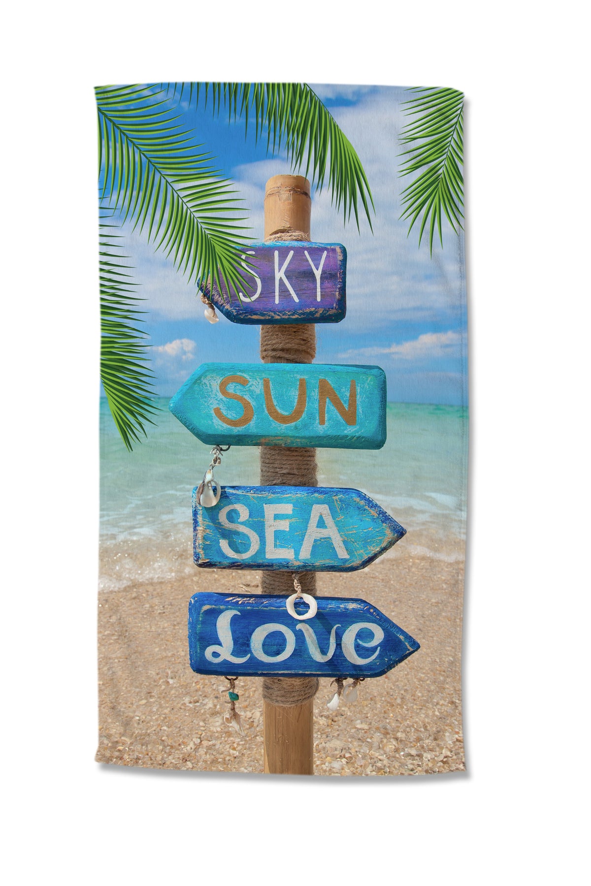 Good Morning - Drap de plage - Happy place - Blue